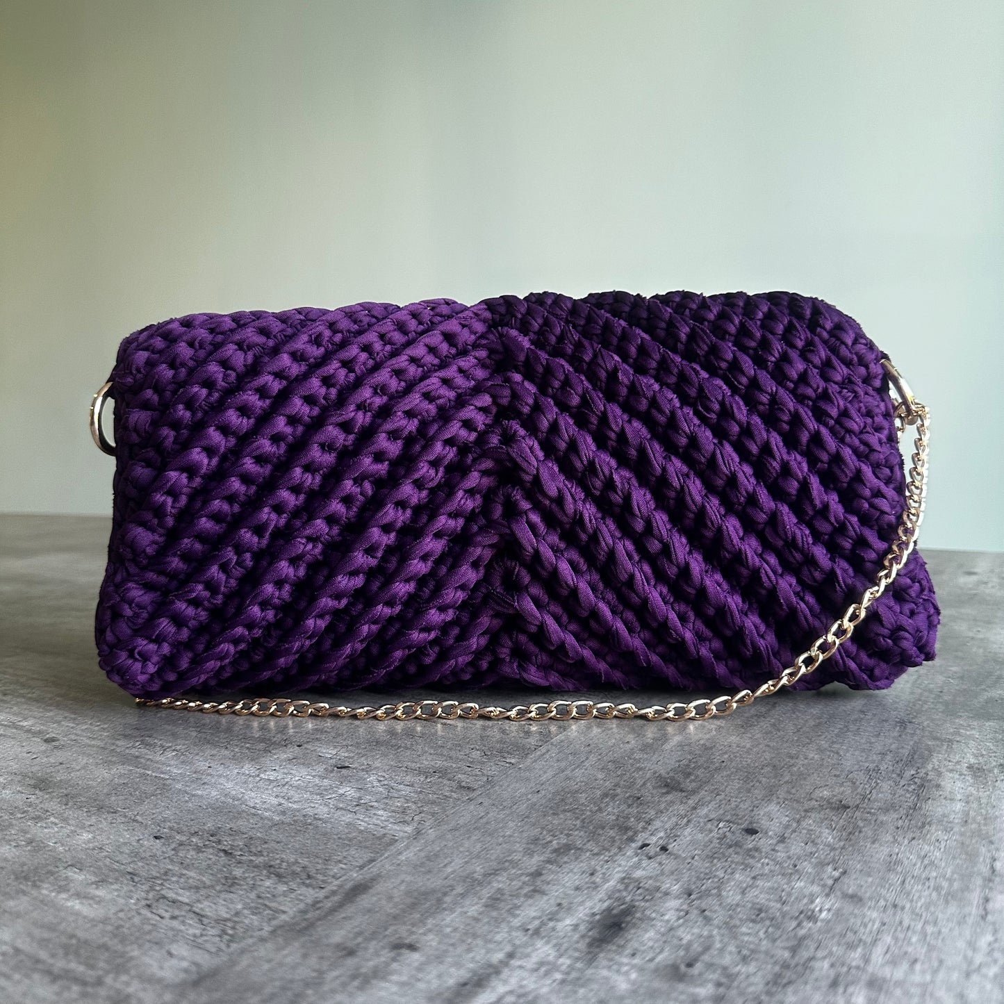 Bolso Medianoche Maxi Púrpura