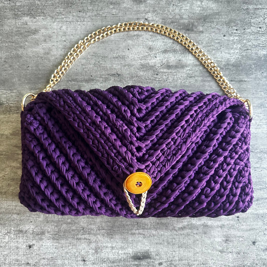 Bolso Medianoche Maxi Púrpura