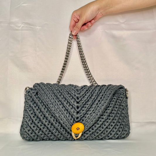 Bolso Medianoche Maxi Gris