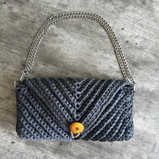Bolso Medianoche Maxi Gris