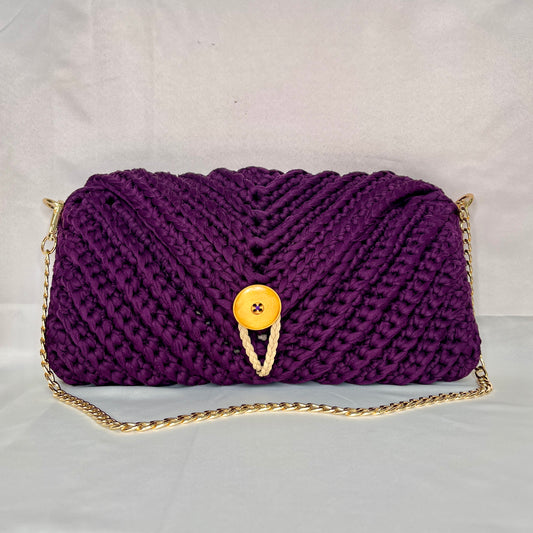 Bolso Medianoche Maxi Púrpura
